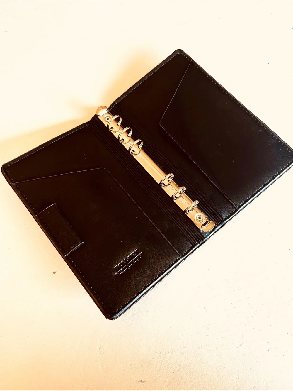ROLODEX small leather binder- Burgundy